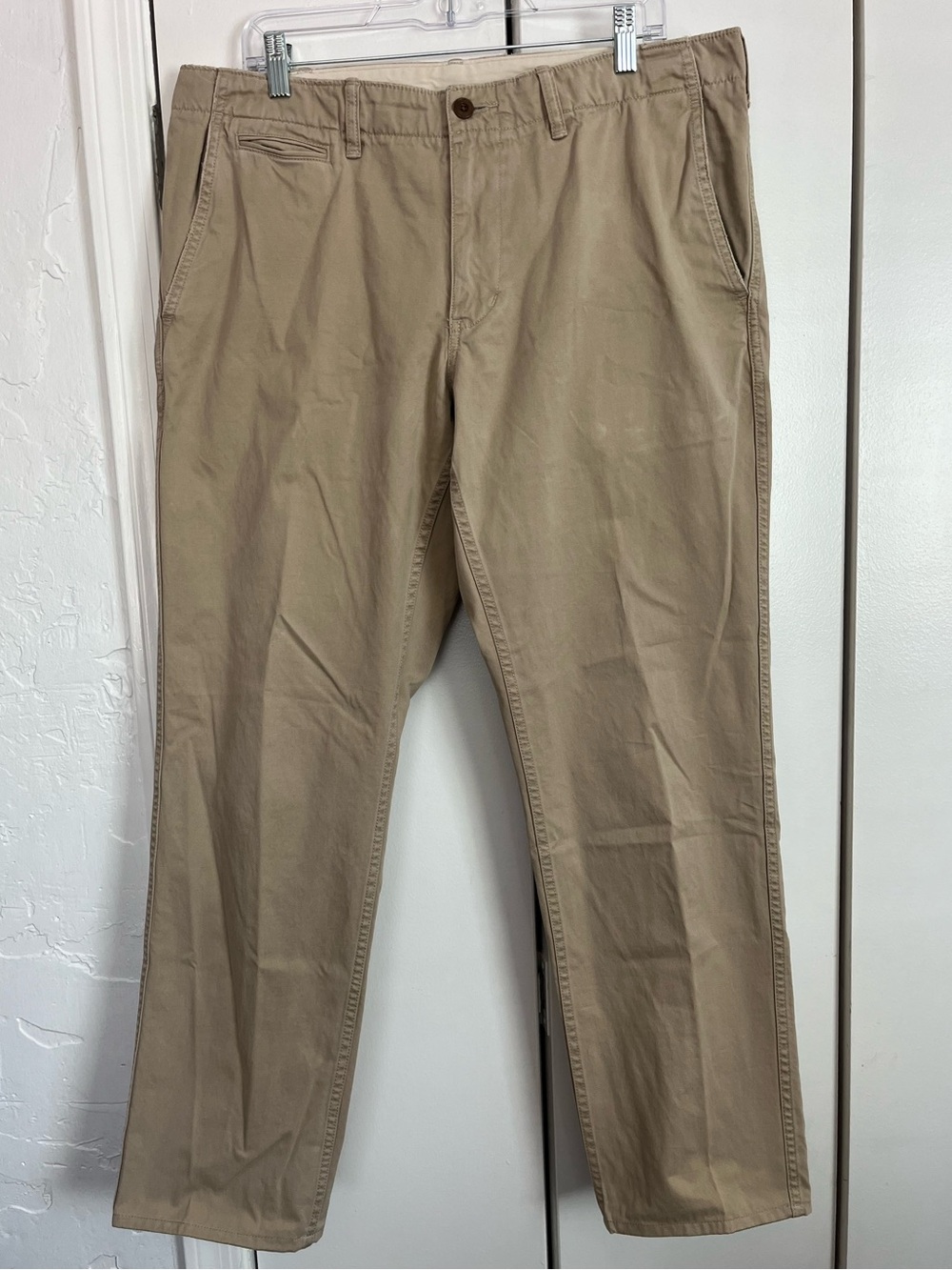 Men's Classic Khaki Cotton Chino Pants 36